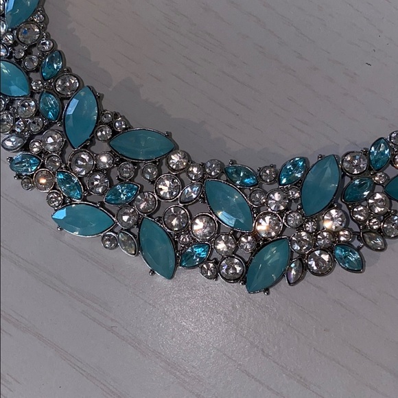 DONATING SOON Sparkly Turquoise Necklace - Picture 2 of 2